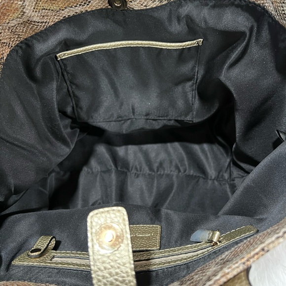 Neiman Marcus gold snake print tote bag - Picture 4 of 9